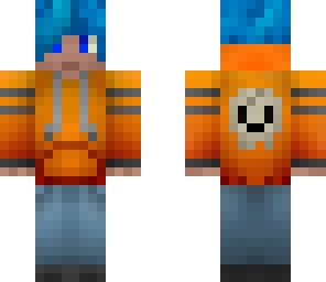 orange kid in a hoodie