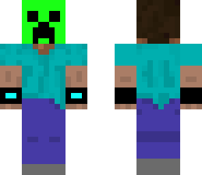creeper face steve