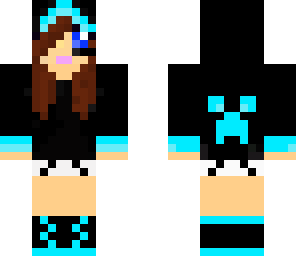 gamer girl in blue
