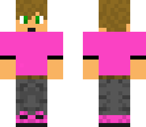 boy with pink clothes and headphones