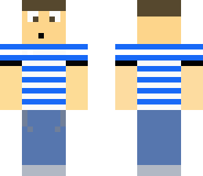 kid in blue and white striped shirt
