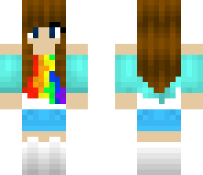 rainbow sky girl