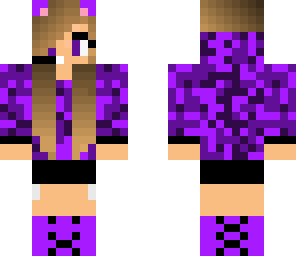 gamer girl kitty purple