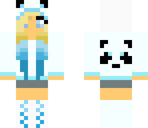 panda girl blue