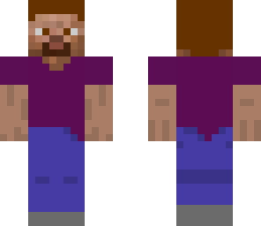 purple t shirted steve
