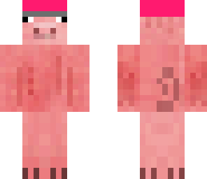 pig whit pink cap