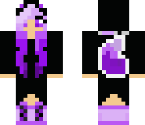 purple wolf girl in dress