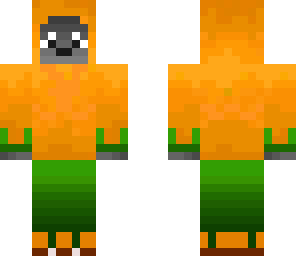 wolf in pumpkin suit