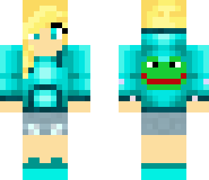 blue frog girl