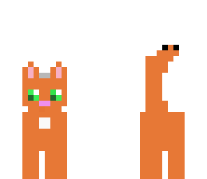 orange evil cat with green eye