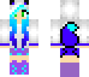 turquoise panda girl