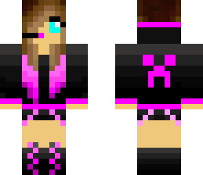 pink creeper girl with headset