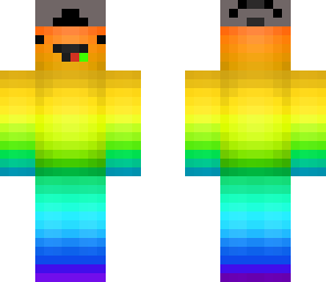 rainbow with hat