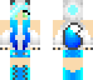 super cute blue wolf girl