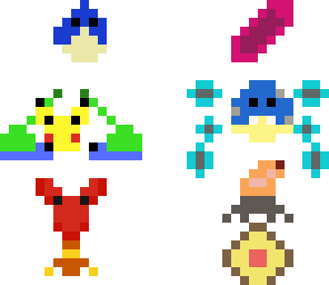 a lot of pokemon