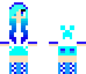blue panda girl