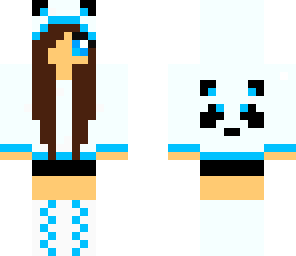 blue panda girl
