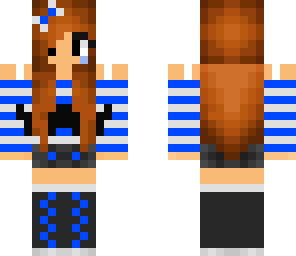 blue moustache girl