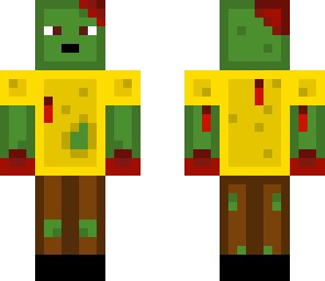 pixel zombie crowess with yellow clothes
