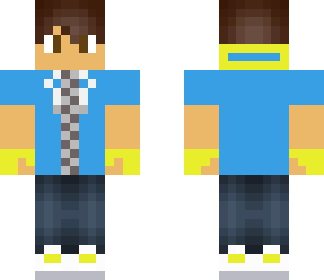 cyan jacket and butter gloves
