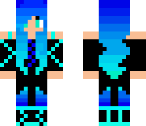 blue techno girl