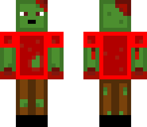 pixel zombie crowess with red clothes