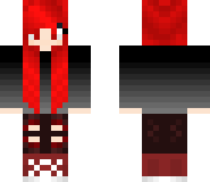 hooded red punk girl