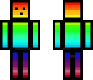 rainbow man with a face