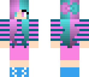 cool blue and pink girl