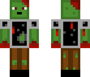 pixel zombie crowess with gray and black clothes