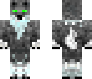 wolf with green eyes