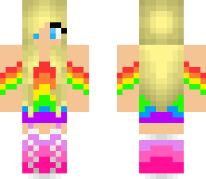girl with rainbow outfit