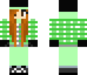 green winter girl