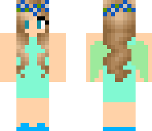 blue flower angel