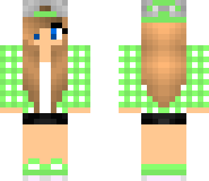 skater girl green
