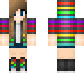 rainbow hoodie girl