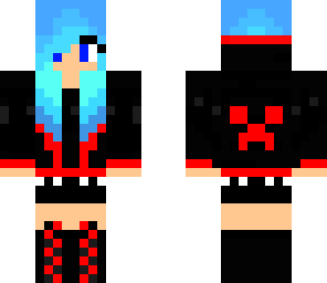 red and blue creeper girl