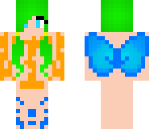 green hair blue
