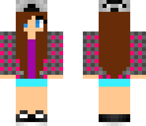 awesome pink checkered girl