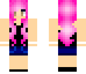 pink haired cool girl