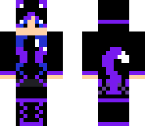 purple and black girl