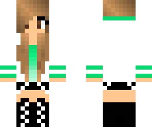 green and pink girl