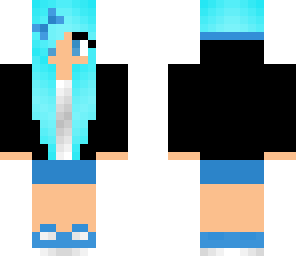 blue haired girl