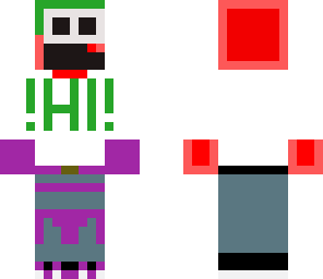 purple screaming dude and slime dude