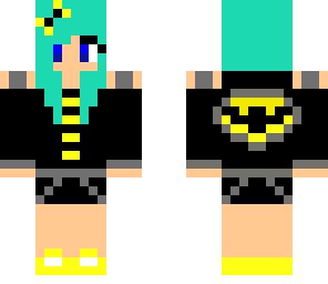 batgirl with blue hair