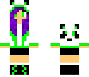 purple haired panda girl
