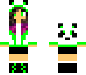 brown and pink ombre panda girl