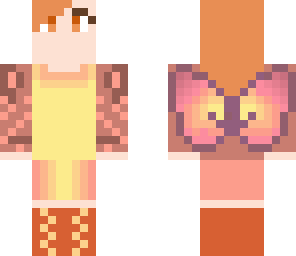 orange butterfly girl