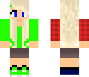 red and green girl