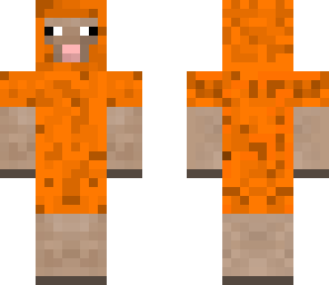 sheep with orange fleece